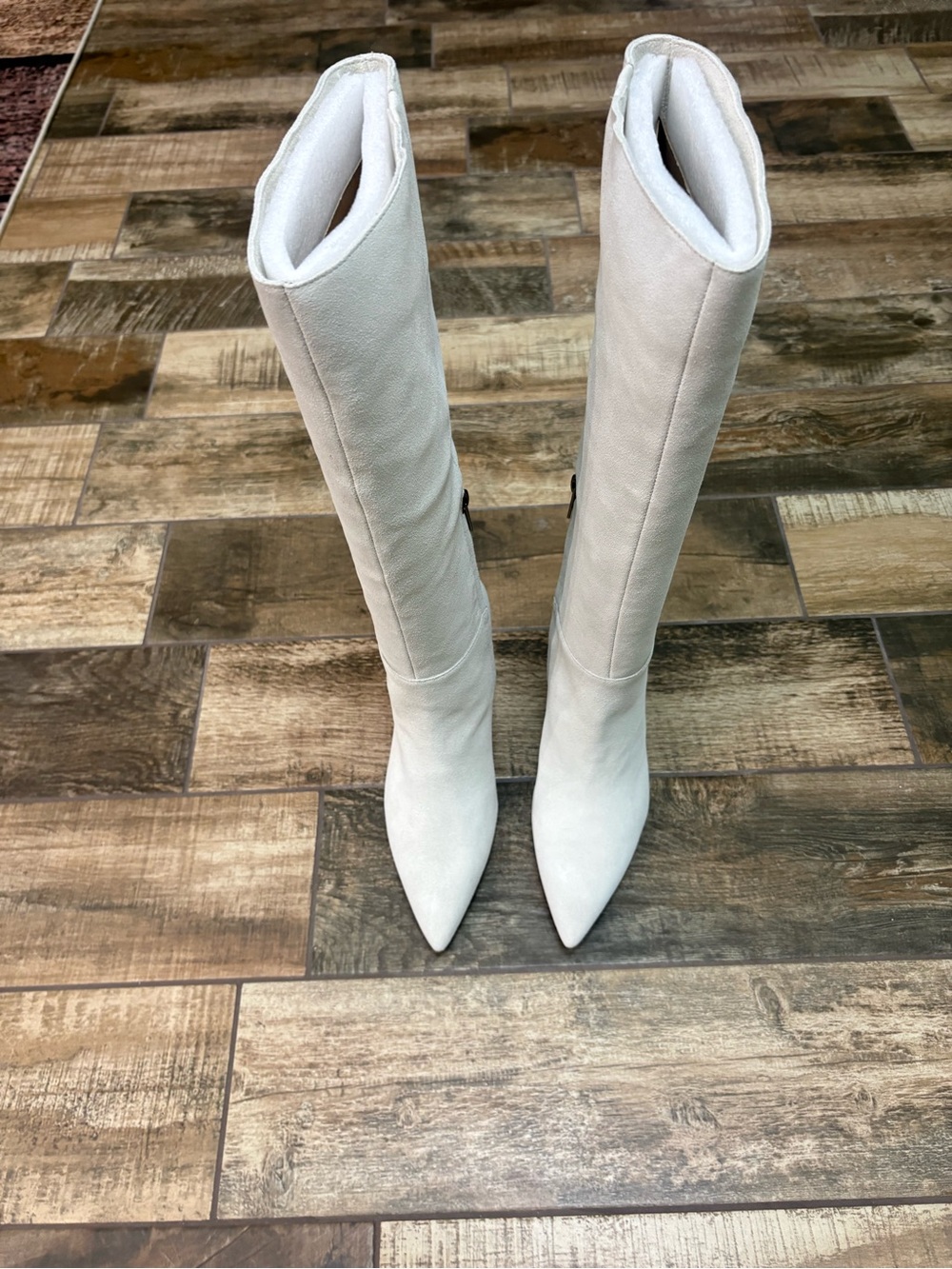 Vince Camuto White Over-the-Knee Pointed-Toe Boots
